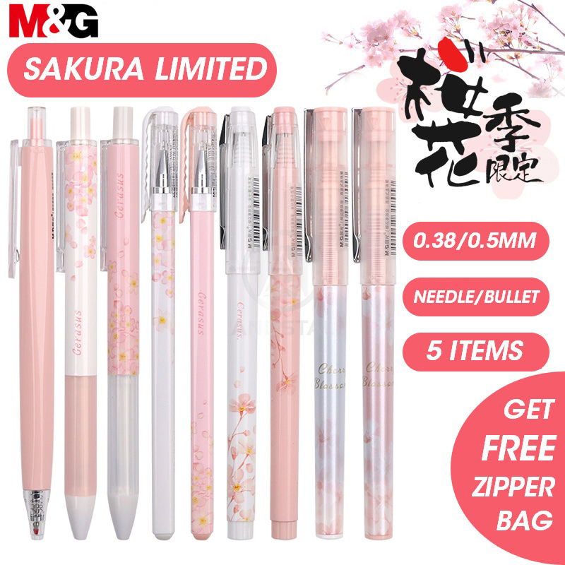 M&G Sakura Pink Cute Kawaii Pen Set Black Gel Ink Pens 0.5mm 0.38mm Retractable for school supplies gelpen stationery roller Y200709
M&G Sakura Pink Cute Kawaii Pen Set Black Gel Ink Pens 0.5mm 0.38mm Retractable for school supplies gelpen stationery roller Y200709