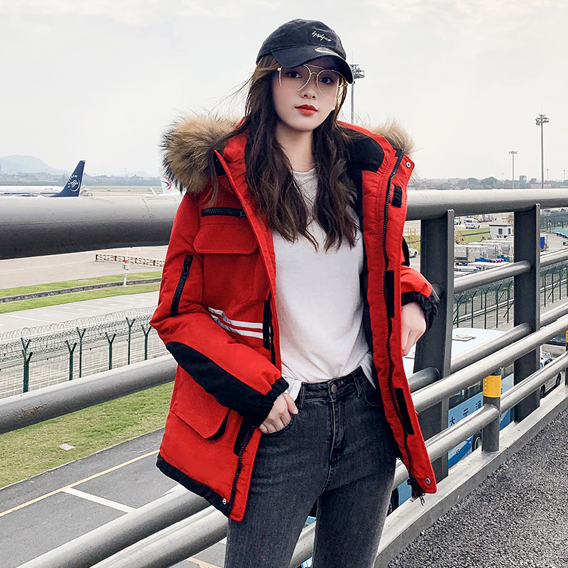 Winter Thick Long Parkas Women Safari Style Jacket Korean Style Hooded With Fur Collar Plus Size Printed Casacas Para Mujer 201110