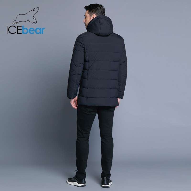 ICEbear new winter men's jacket with high quality fabric detachable hat for male's warm coat simple mens coat MWD18945D 201027