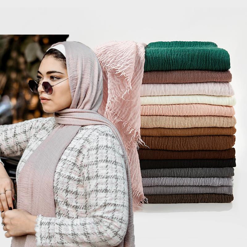 women cotton crinkle scar solid hijabs scarf oversize islam shawl head wraps soft long muslim frayed wrinkle cotton plain hijab
women cotton crinkle scar solid hijabs scarf oversize islam shawl head wraps soft long muslim frayed wrinkle cotton plain hijab