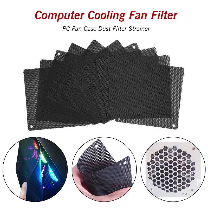 

Cooler Fan Case Cover Computer Cooling Fan Filter PVC 120mm 140mm PC Case Dust Filter Strainer Cuttable Dustproof Mesh Fans