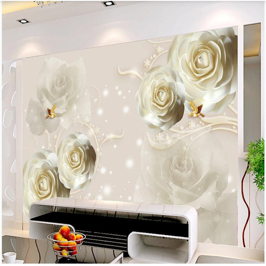3d stereoscopic wallpaper 3d murals wallpaper for living room Embossed rose wallpapers background wall