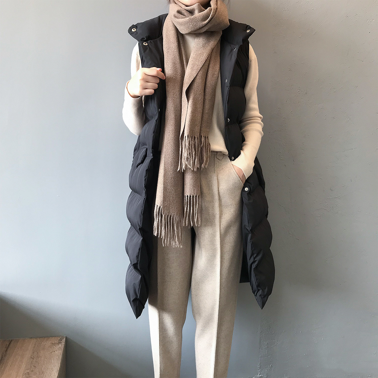 Women Winter Vest Coat Stand Collar Women Long Vest Warm Women Tops Vest Chaleco Mujer Gilet Casaco Feminino 201031