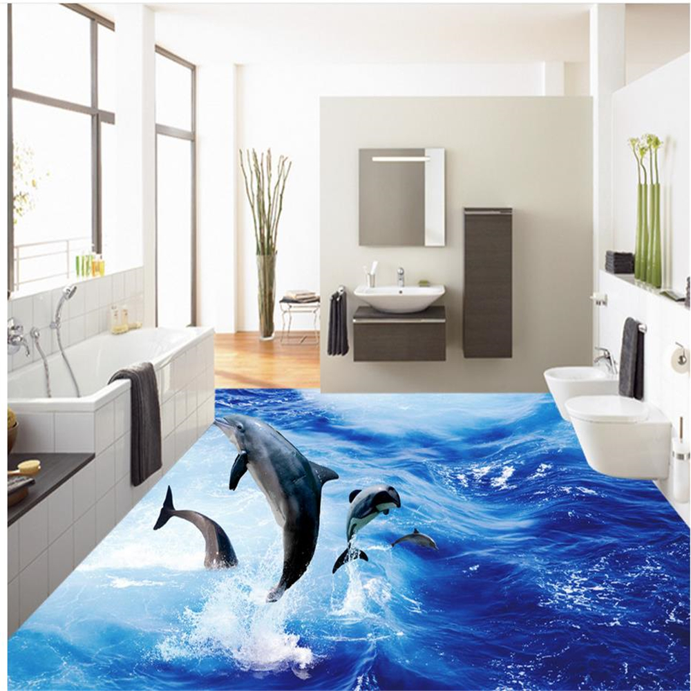 modern wallpaper for living room photo wall murals wallpaper blue waves floors 3d floor painting wallpaper