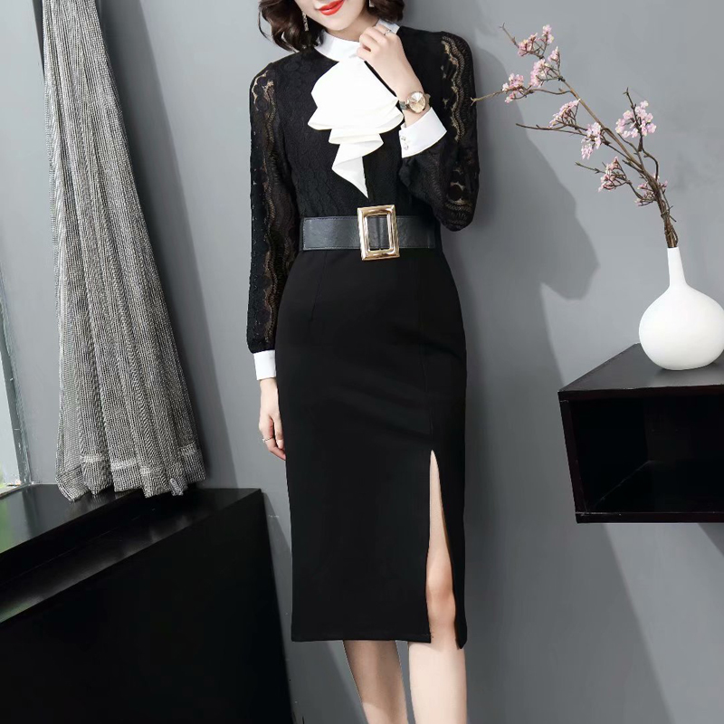 2021 Spring New Sexy Style Long Sleeve Lace Frilly Thin-fitting Black Belt Mid-length Split Dress High Quality Women's Clothes K9hs, Red
2021 Spring New Sexy Style Long Sleeve Lace Frilly Thin-fitting Black Belt Mid-length Split Dress High Quality Women's Clothes K9hs, Red