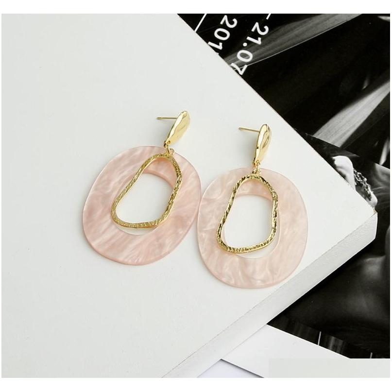 Dangle Chandelier Fashion Irregular Acrylic Earring For Women Geometric Hollow Out Statement Long Dangle Earrings Summer sqcEIL dhseller2010