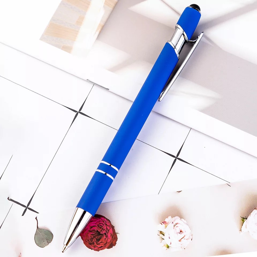 8PCSLot Promotion Ballpoint pen 2 in 1 Stylus Drawing Tablet Pens Capacitive Screen Touch Pen School Office Writing Stationery19591759