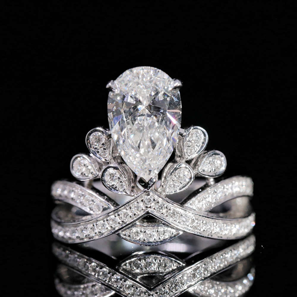 Luxurys Designers Fashion Jz463 crown imitation Mossan diamond ring simulation ring water drop ring women's jewelry live broadcast
Luxurys Designers Fashion Jz463 crown imitation Mossan diamond ring simulation ring water drop ring women's jewelry live broadcast