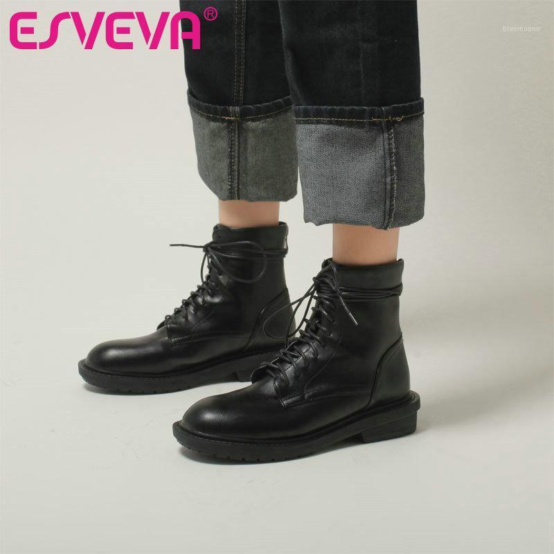 ESVEVA 2021 Square Low Heel PU Leather Elegant Women Shoes Round Toe Fashion Ankle Boots Fashion Ladies Big Size 34-431, Black duan kuan
ESVEVA 2021 Square Low Heel PU Leather Elegant Women Shoes Round Toe Fashion Ankle Boots Fashion Ladies Big Size 34-431, Black duan kuan
