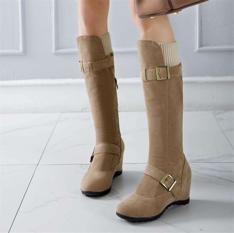 PXELENA NEW 2020 Autumn Women Mid Calf Boots Faux Suede Buckle Zip Hidden High Heels Riding Bootie Ladies Shoes Plus Size 34-43, Apricot
PXELENA NEW 2020 Autumn Women Mid Calf Boots Faux Suede Buckle Zip Hidden High Heels Riding Bootie Ladies Shoes Plus Size 34-43, Apricot