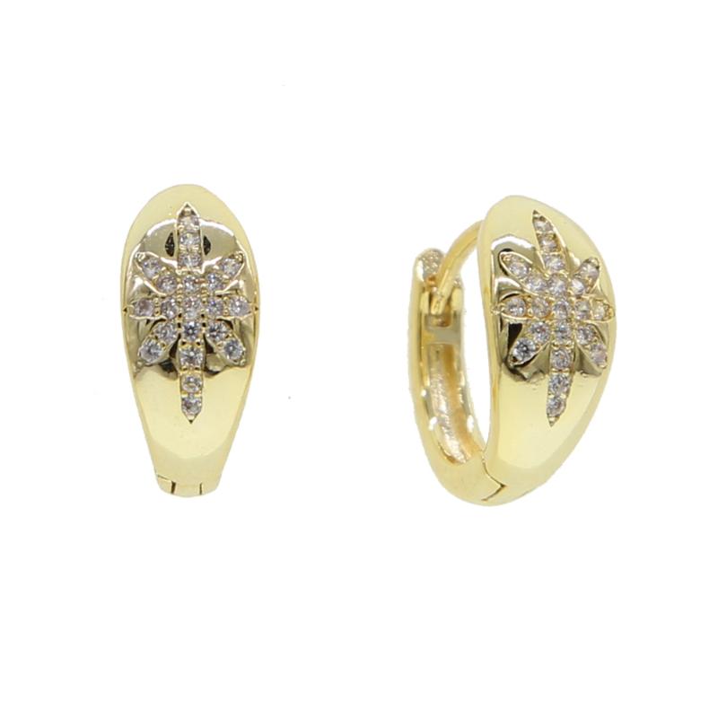 New arrived engraved Flower star signet Hoop Earrings with sparking bling CZ stone for women fashion wedding jewelry wholesale
New arrived engraved Flower star signet Hoop Earrings with sparking bling CZ stone for women fashion wedding jewelry wholesale