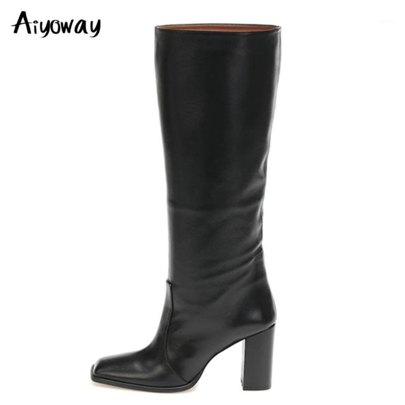 Aiyoway Fashion Women 9.5cm Block High Heels Knee High Boots Winter Warm Short Plush Long Boots Square Toe Black Brown Shoes1
Aiyoway Fashion Women 9.5cm Block High Heels Knee High Boots Winter Warm Short Plush Long Boots Square Toe Black Brown Shoes1