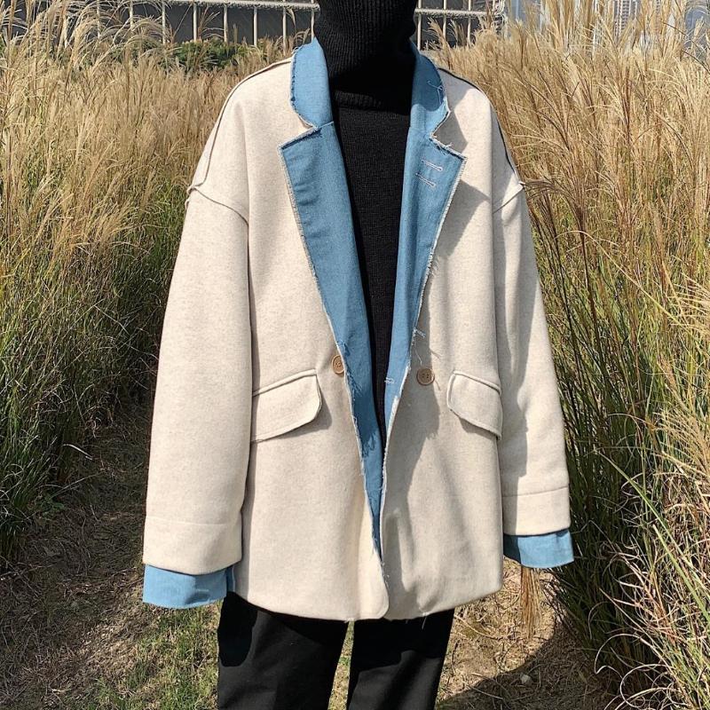 2019 Men's Long Cashmere Thicken Heavy Woolen Blends Overcoat Parkas Cowboy Cloth Loose Wool Trench Coat Cotton-padded Clothes1, Baby blue
2019 Men's Long Cashmere Thicken Heavy Woolen Blends Overcoat Parkas Cowboy Cloth Loose Wool Trench Coat Cotton-padded Clothes1, Baby blue
