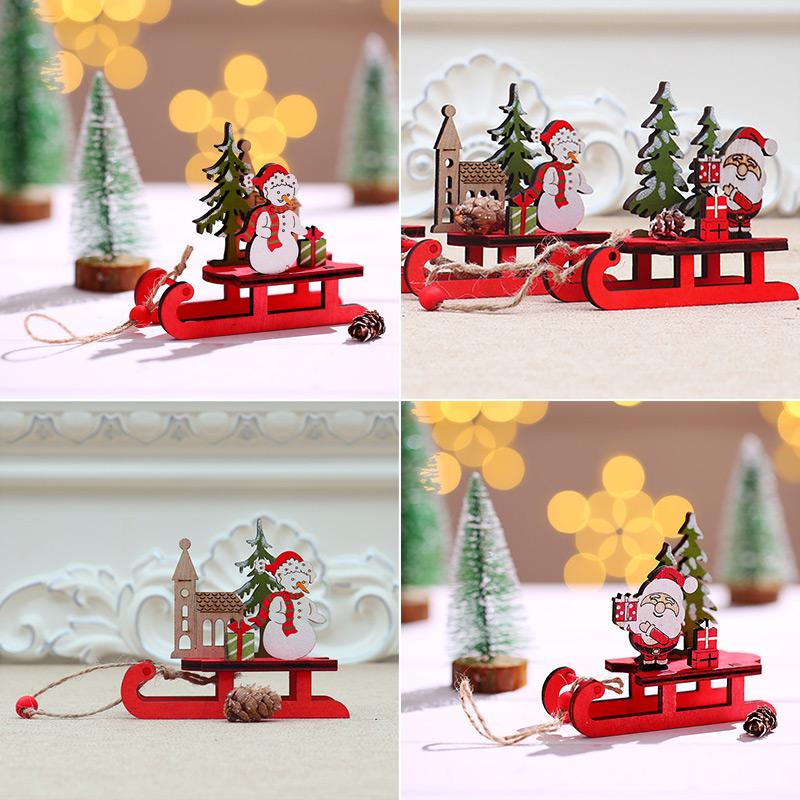 Wooden Sled Christmas Ornaments Home Wood Decoration/Cartoon Old Man Snowman Elk Christmas Assembled Decor/DIY House
Wooden Sled Christmas Ornaments Home Wood Decoration/Cartoon Old Man Snowman Elk Christmas Assembled Decor/DIY House