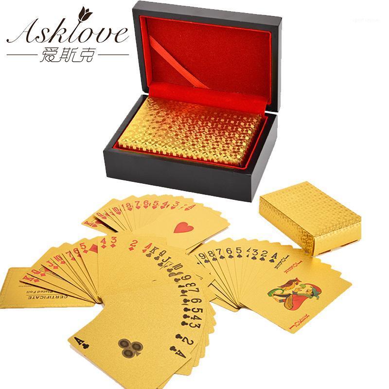 Wooden Gifts Box Pack Gold Foil Poker Playing Cards Box Waterproof Poker Cards 24K Plated Golden Game With1
Wooden Gifts Box Pack Gold Foil Poker Playing Cards Box Waterproof Poker Cards 24K Plated Golden Game With1