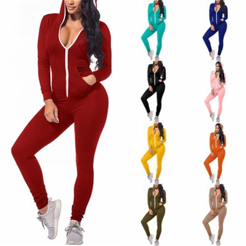 Womens Yoga Clothes Rompers Fashion Trend Long Sleeve Zipper Skinny Hooded Jumpsuits Designer Spring Female New Mid Waist Slim Sport Rompers, Black
Womens Yoga Clothes Rompers Fashion Trend Long Sleeve Zipper Skinny Hooded Jumpsuits Designer Spring Female New Mid Waist Slim Sport Rompers, Black