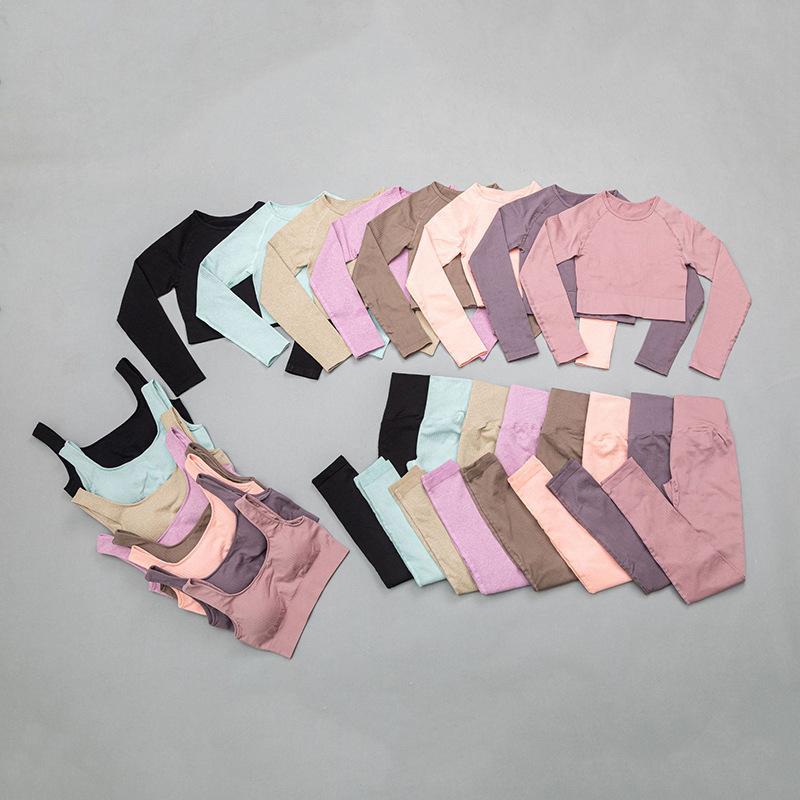 Women' Sportswear Yoga Set Workout Clothes Athletic Wear Sports Gym Legging Seamless Fitness Bra Crop Top Long Sleeve Yoga Suit, Purple
Women' Sportswear Yoga Set Workout Clothes Athletic Wear Sports Gym Legging Seamless Fitness Bra Crop Top Long Sleeve Yoga Suit, Purple