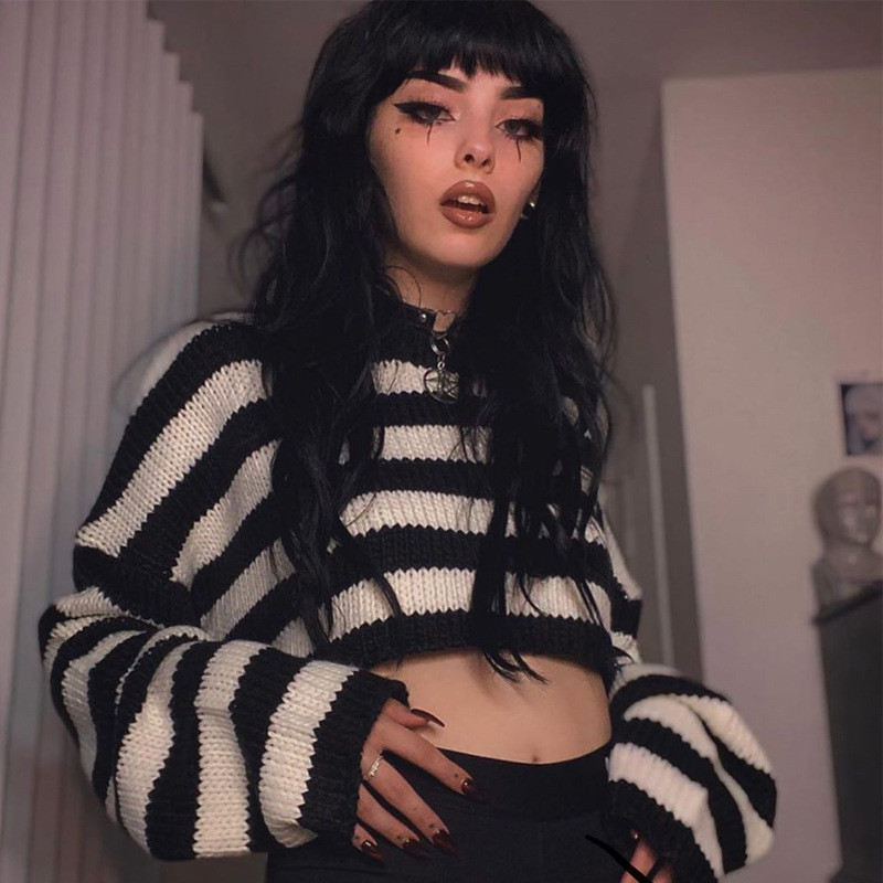 2021 Women' Blouses New Loose Striped Tops Girl' Gothic Style Autumn Retro Sexy Harvest Crocheted Pullovers'tops A9KG, Multi
2021 Women' Blouses New Loose Striped Tops Girl' Gothic Style Autumn Retro Sexy Harvest Crocheted Pullovers'tops A9KG, Multi
