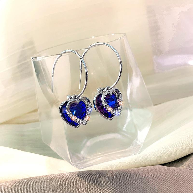 Needle Korean Fashion Crystal Love Earrings 2021 New Trendy Temperament Hundred Net Hearts Earrings
Needle Korean Fashion Crystal Love Earrings 2021 New Trendy Temperament Hundred Net Hearts Earrings