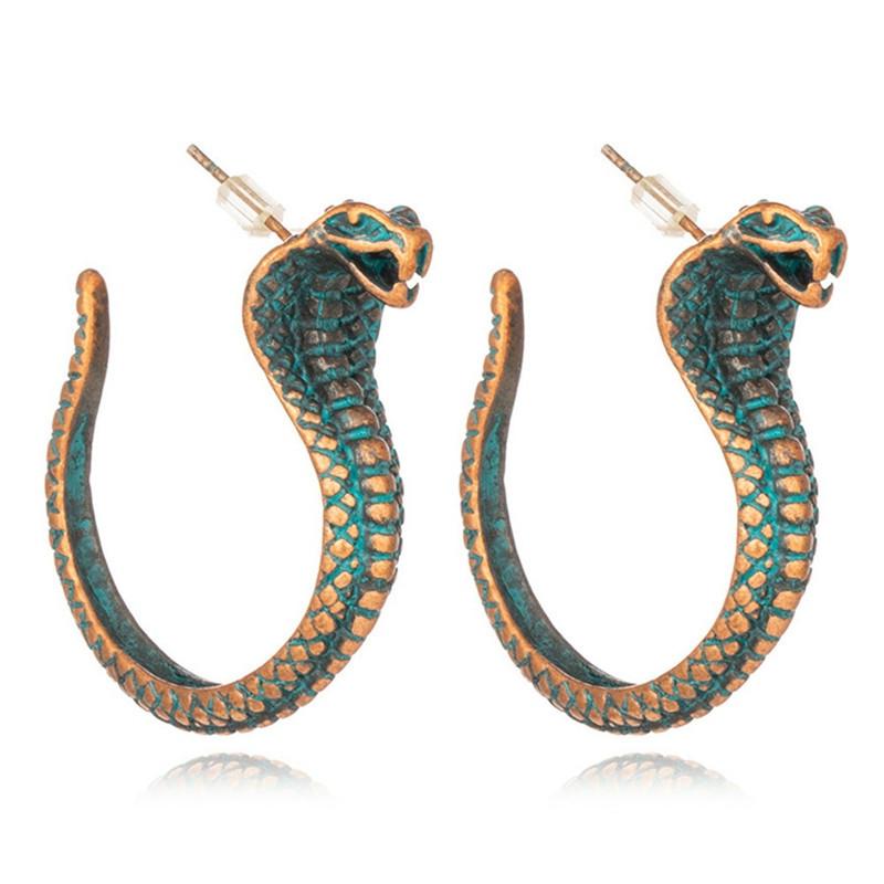 Stud Design Gothic Punk Snake Earrings Vintage Ethnic Tribal Antique Copper Animal Earring For Women Men Accessories
Stud Design Gothic Punk Snake Earrings Vintage Ethnic Tribal Antique Copper Animal Earring For Women Men Accessories