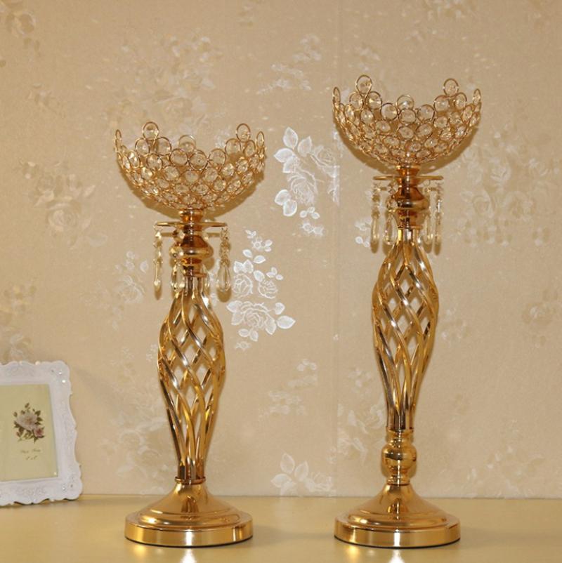 Party Decoration Creative Crystal Wedding Centerpiece Gold Candle Holder Metal Flower Stand Elegant Candlestick For Rustic Vintage Marriage
Party Decoration Creative Crystal Wedding Centerpiece Gold Candle Holder Metal Flower Stand Elegant Candlestick For Rustic Vintage Marriage