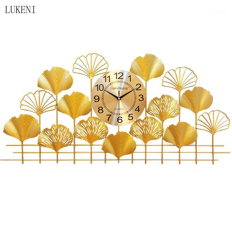 Chinese style golden leaf metal 100x48cm wall clock living room creative decoration wall clock home fashion watch1
Chinese style golden leaf metal 100x48cm wall clock living room creative decoration wall clock home fashion watch1