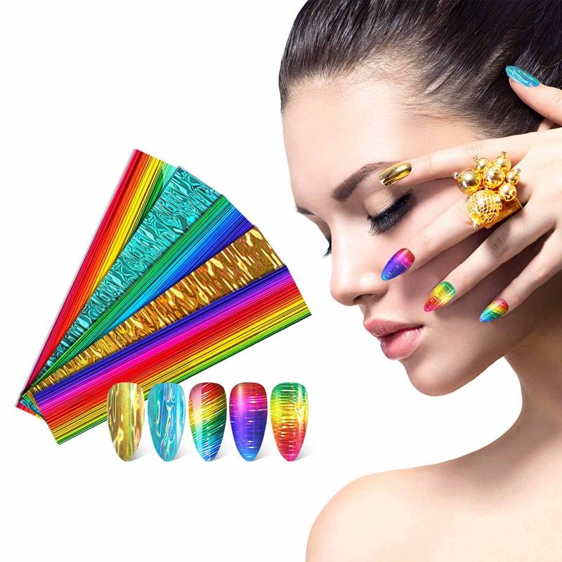 5Pcs/set Nail Foil Set 4*100cm DIY Nail Art Decorations Laser Holographic Colorful Art Sticker DIY Tools, 1 set
5Pcs/set Nail Foil Set 4*100cm DIY Nail Art Decorations Laser Holographic Colorful Art Sticker DIY Tools, 1 set