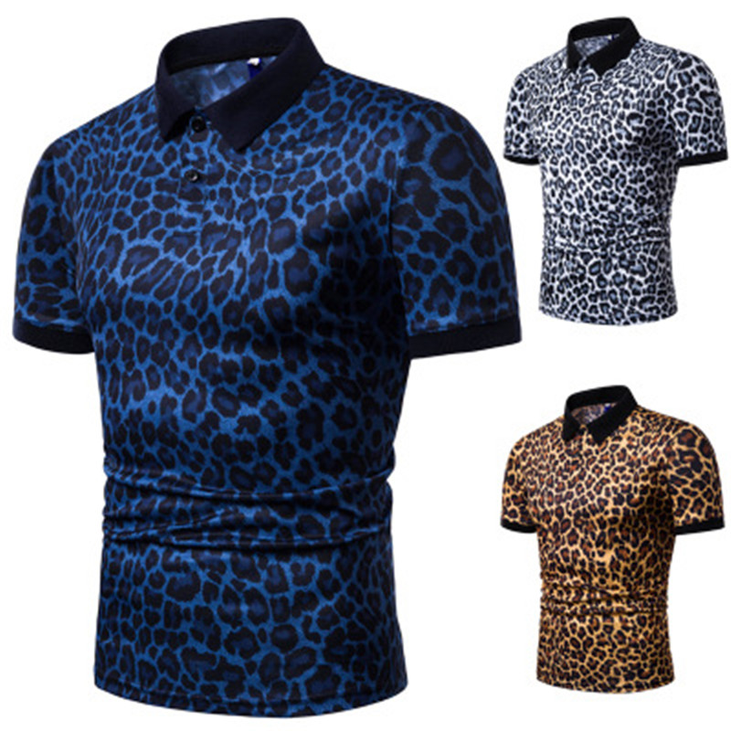 Men Leopard Polos Summer Fashion Trend Short Sleeve Casual Polo Shirt Designer Male Autumn New Lapel Loose Elasticity Tee Tops, White
Men Leopard Polos Summer Fashion Trend Short Sleeve Casual Polo Shirt Designer Male Autumn New Lapel Loose Elasticity Tee Tops, White