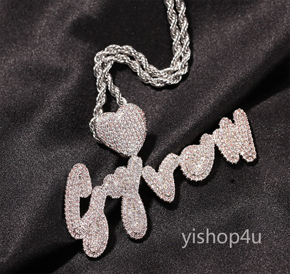 Custom Name A- Z Heart Dropping Cursive Letters Pendant Necklace For Men Women Gifts Cubic Zirconia Necklace Hip Hop Jewelry
Custom Name A- Z Heart Dropping Cursive Letters Pendant Necklace For Men Women Gifts Cubic Zirconia Necklace Hip Hop Jewelry