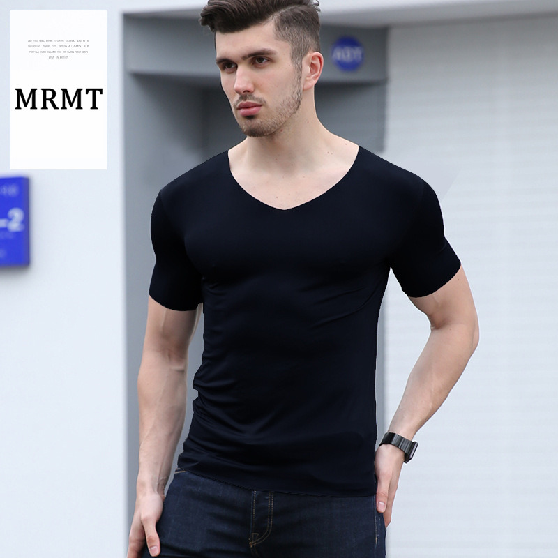 Summer fashion slim men's short sleeved T-shirt, pure color collar cut men's casual bottoming shirt, Navy blue
Summer fashion slim men's short sleeved T-shirt, pure color collar cut men's casual bottoming shirt, Navy blue