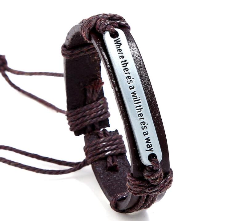 20 style men woman genuine leather bracelet silence believe forgiven FEARLESS BEST FRIEND faith hope Worid peace adjustable bracelet