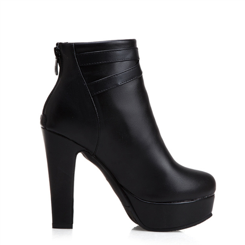 Fashion Short Boots Women Sexy Platform Ankle Boots For Women High Heels Black Red Yellow White Boots Ladies Shoes Large Size 48 201022