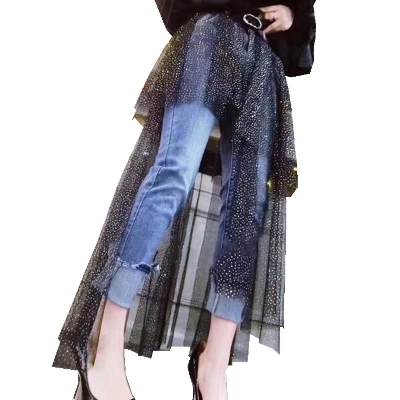 Mesh patchwork Jeans For Women Polka Dot Jeans Women High Waist ankle length pencil, Blue
Mesh patchwork Jeans For Women Polka Dot Jeans Women High Waist ankle length pencil, Blue