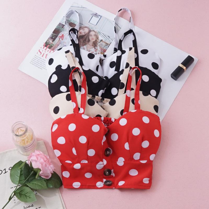 Tube Tops Women Polka Dot Bra Strappy Bustier Bralette Tank Female Fashion Sleeveless Crop Tops 2020 New Summer, Red
Tube Tops Women Polka Dot Bra Strappy Bustier Bralette Tank Female Fashion Sleeveless Crop Tops 2020 New Summer, Red