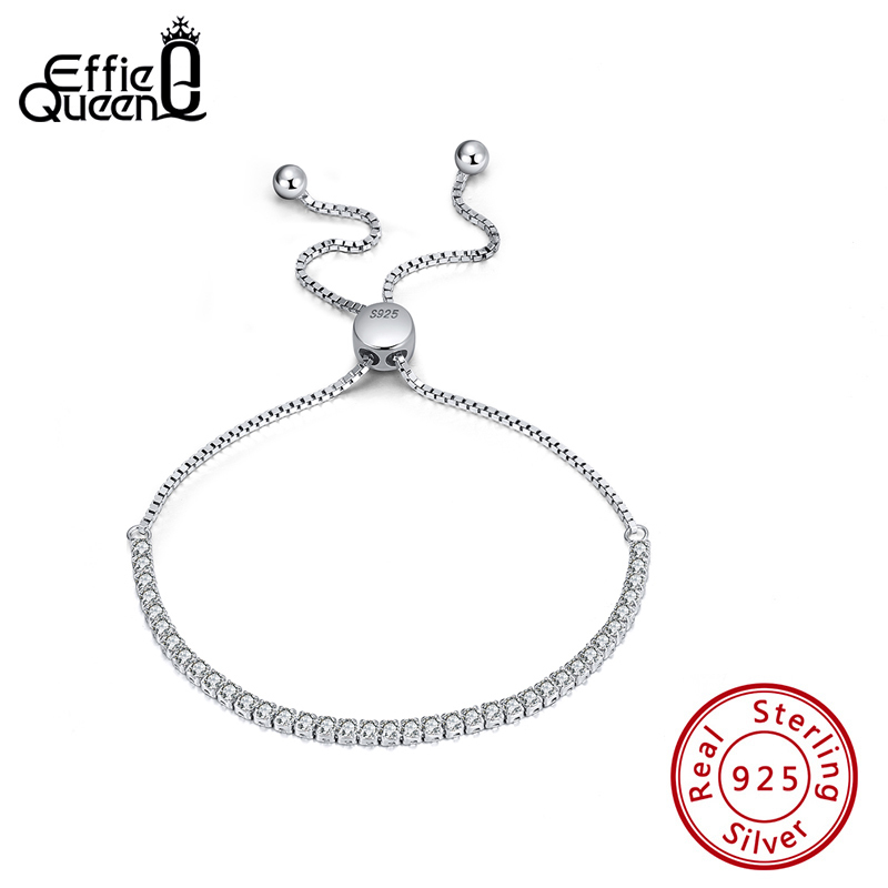 effie queen real sterling silver women bracelets clear stone cz box chain adjustable tennis bracelet silver 925 jewelry lj200918, Black
effie queen real sterling silver women bracelets clear stone cz box chain adjustable tennis bracelet silver 925 jewelry lj200918, Black