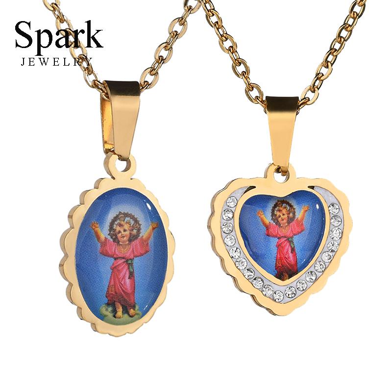 2020 New Stainless Steel Oval/Heart Blessed Virgin Mary Necklace For Women Rhinestone Gold Color Chain Pendant Necklace
2020 New Stainless Steel Oval/Heart Blessed Virgin Mary Necklace For Women Rhinestone Gold Color Chain Pendant Necklace