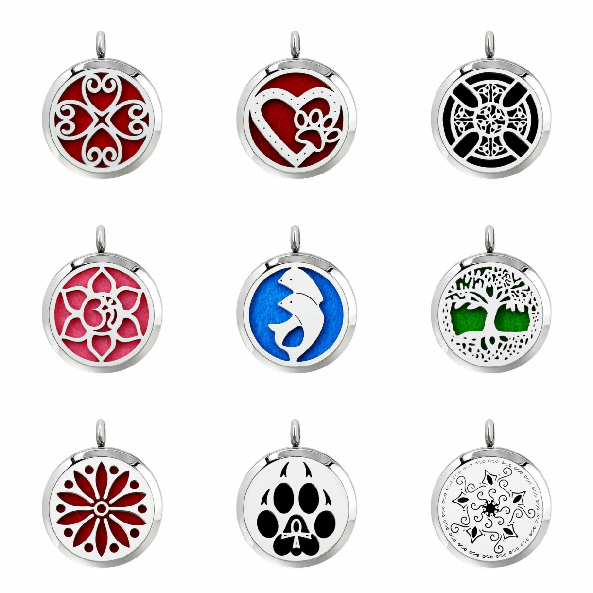 heart paw cross 30mm magnet 316L stainless steel diffuser necklace pendant essential oil aromatherapy perfume locket 10 Pads (no chain), Silver
heart paw cross 30mm magnet 316L stainless steel diffuser necklace pendant essential oil aromatherapy perfume locket 10 Pads (no chain), Silver