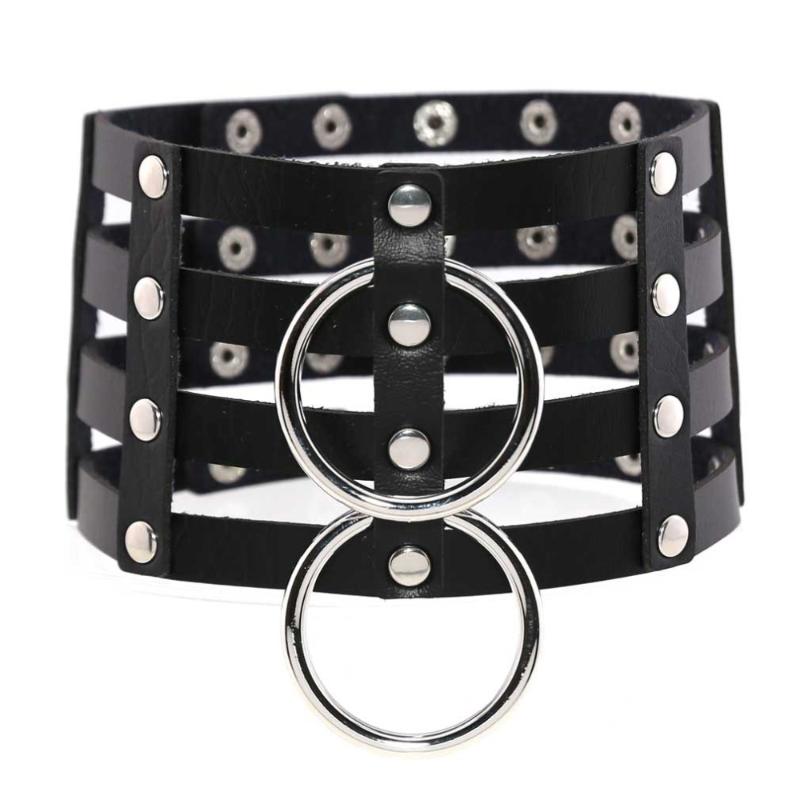 Harajuku Goth choker Collar O-Round Punk necklace 2020 Rivet Cage Leather Choker women girls Rock Sexy witch Gothic jewelry
Harajuku Goth choker Collar O-Round Punk necklace 2020 Rivet Cage Leather Choker women girls Rock Sexy witch Gothic jewelry