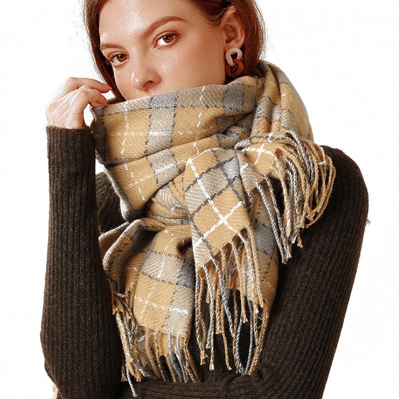 Plaid Scarf Warm for Women 2020 Winter Thicker Brand Cashmere-like Blanket Shawls Lady's Wraps New Tassel Hijab Scarf Large1
Plaid Scarf Warm for Women 2020 Winter Thicker Brand Cashmere-like Blanket Shawls Lady's Wraps New Tassel Hijab Scarf Large1