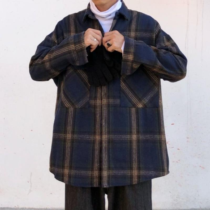Plaid Woolen Coat Men's Fashion Retro Casual Oversize Woolen Coat Men Streetwear Loose Korean Style Mens Overcoat, Black
Plaid Woolen Coat Men's Fashion Retro Casual Oversize Woolen Coat Men Streetwear Loose Korean Style Mens Overcoat, Black