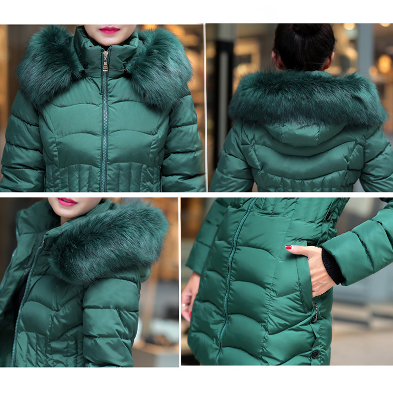 Women's Down Jacket Winter Coats Female Long Hooded Thick Warm Cotton Slim Overcoat Female winter Coat Parka Women's Jacket 201026