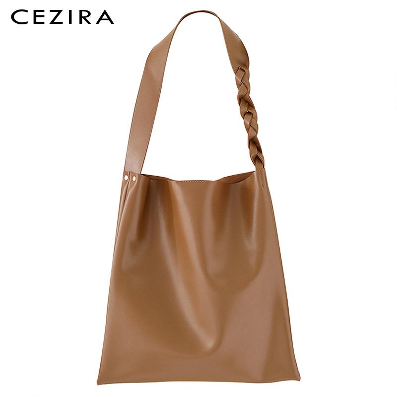 CEZIRA Simple Design Soft PU Vegan Leather Hobo For Women Luxury Braid Strap Shoulder Bag Casual Female Daily Large Tote Handbag, Black
CEZIRA Simple Design Soft PU Vegan Leather Hobo For Women Luxury Braid Strap Shoulder Bag Casual Female Daily Large Tote Handbag, Black