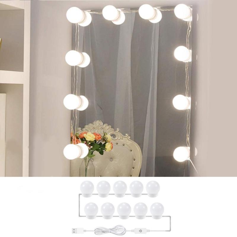 5V Stepless Dimmable Mirror Lamp USB Hollywood Makeup Vanity Light 2/6/10/14Bulbs for Makeup Mirror Dressing Table Bathroom Wall
5V Stepless Dimmable Mirror Lamp USB Hollywood Makeup Vanity Light 2/6/10/14Bulbs for Makeup Mirror Dressing Table Bathroom Wall