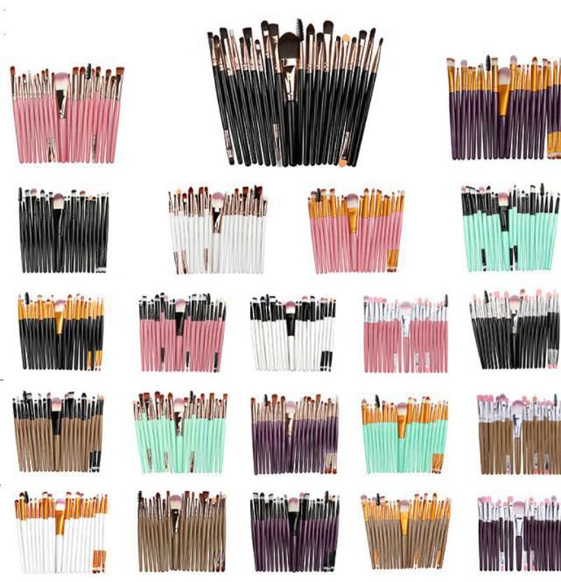 20Pcs set Professional Makeup Brushes Set Cosmetic Makeup Brushes Foundation Eyeshadow Brush Fan Kit Powder Makeup Beauty Tool Kit