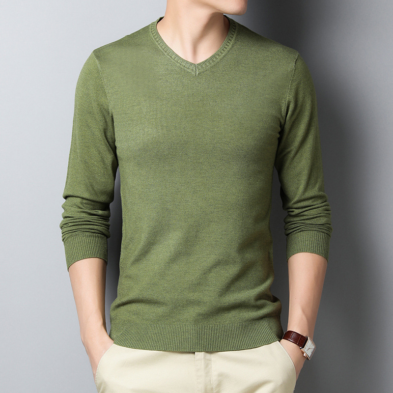 Winter Thick Warm Cashmere Sweater Men V Neck Men's Sweater Slim Fit Pullover Men Classic Wool Knitwear Sweaters For Men 3XL 201224