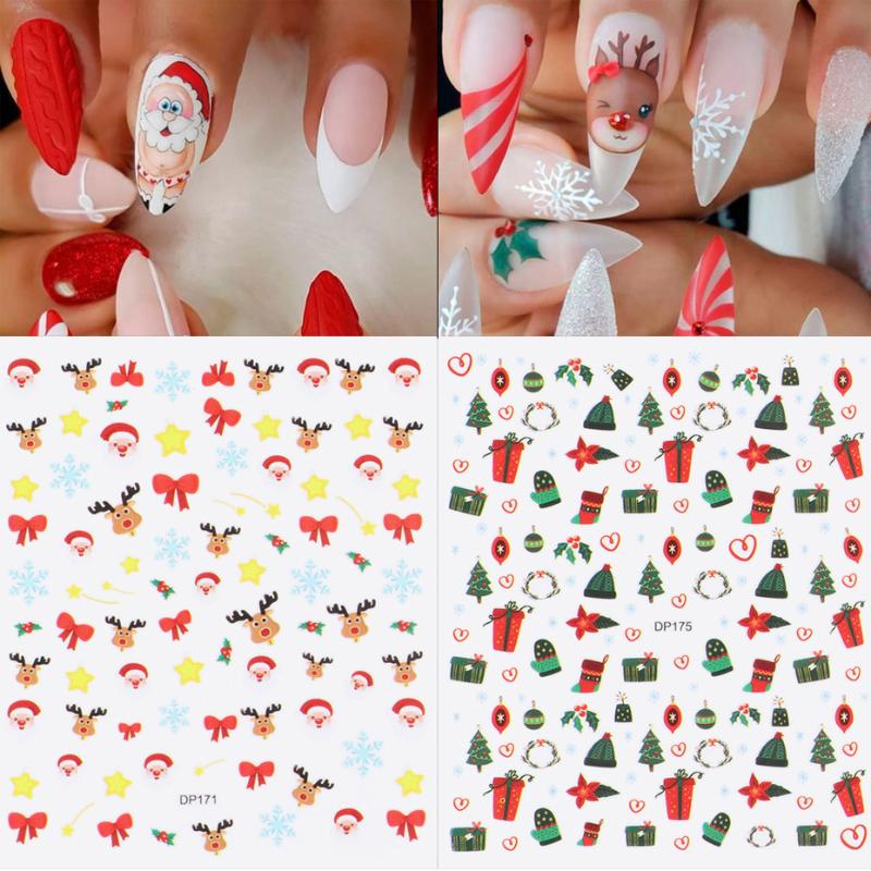 Christmas Stickers for Nails Snowman Santa Claus Tree Decals Nail Art Sliders Adhesive 3D Laser Decorations Manicure TRDP171-178, Dp171 laser
Christmas Stickers for Nails Snowman Santa Claus Tree Decals Nail Art Sliders Adhesive 3D Laser Decorations Manicure TRDP171-178, Dp171 laser