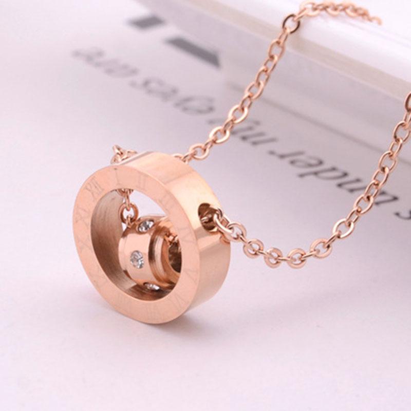 Necklaces Women Rose Gold Chain Necklace Circle Zircon Pendants Stainless Steel Couple Necklace Fashion 2021 Jewelry on The Neck
Necklaces Women Rose Gold Chain Necklace Circle Zircon Pendants Stainless Steel Couple Necklace Fashion 2021 Jewelry on The Neck