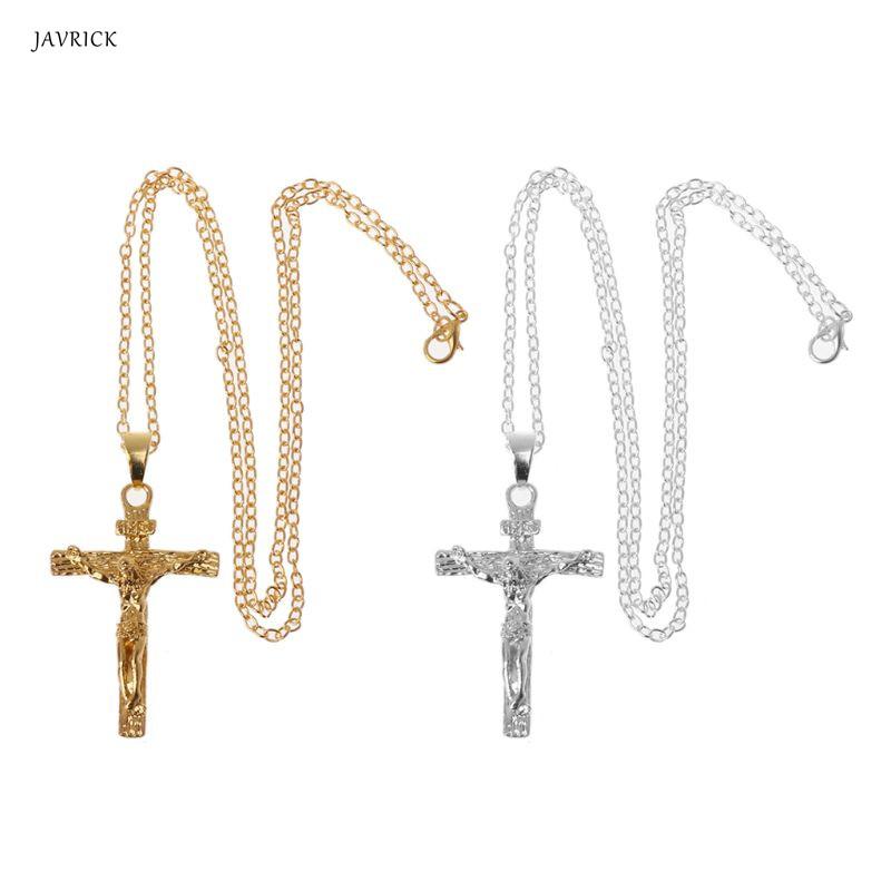 Pendant Necklaces Fashion Jewelry Vintage Necklace Classic Men's Gold Color Catholic Jesus Christ On INRI Cross Crucifix
Pendant Necklaces Fashion Jewelry Vintage Necklace Classic Men's Gold Color Catholic Jesus Christ On INRI Cross Crucifix