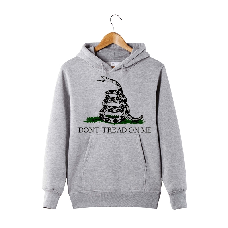 Gadsden Flag Hoodie Funny Don't Tread On Me HoodIe Sweatershirt Men Women Gadsden Pullover Hoodie Sweatershirt 201204