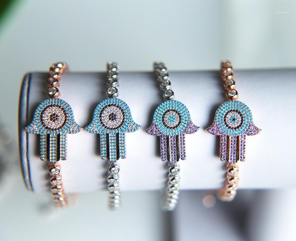 2020 high quality cz zircon Bracelets Hamsa Hand Charm Bracelets for Women blue purple stones Jewelry Gifts adjustable size1
2020 high quality cz zircon Bracelets Hamsa Hand Charm Bracelets for Women blue purple stones Jewelry Gifts adjustable size1